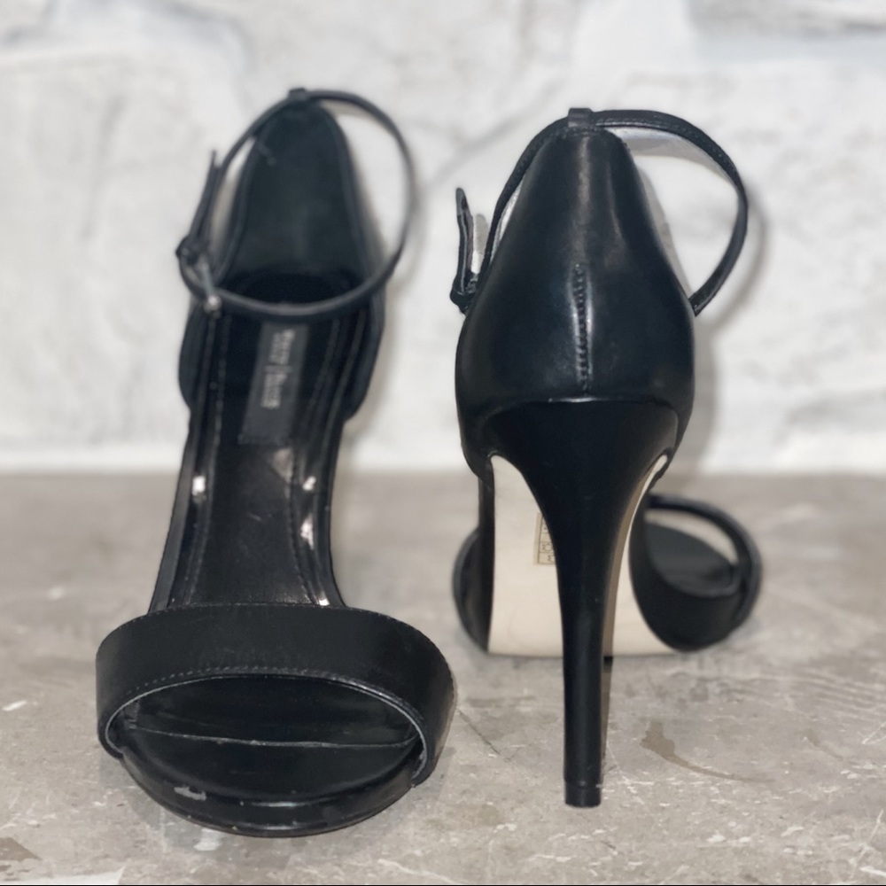 Minimal Black Strap Heels White House Black Market